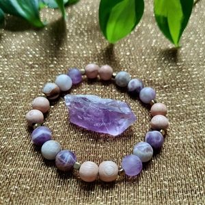 Chevron Amethyst Diffuser Bracelet